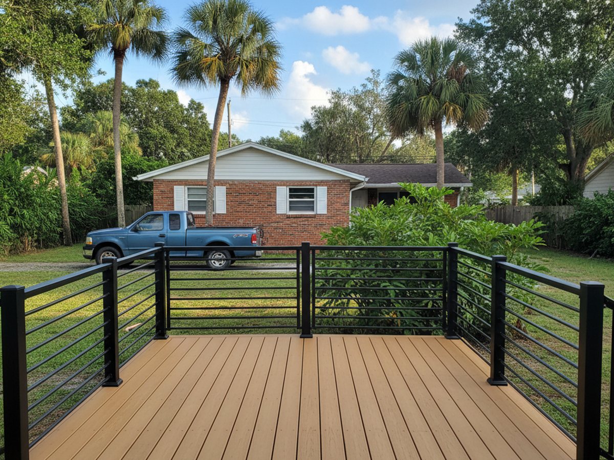 Custom Deck Design completed by New Look Deck Co in Lakeland, FL