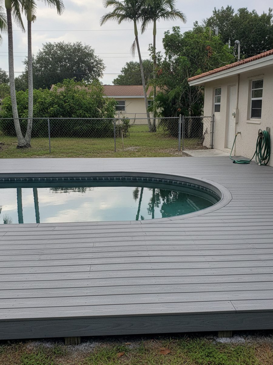 Custom Deck Design completed by New Look Deck Co in Davenport, FL